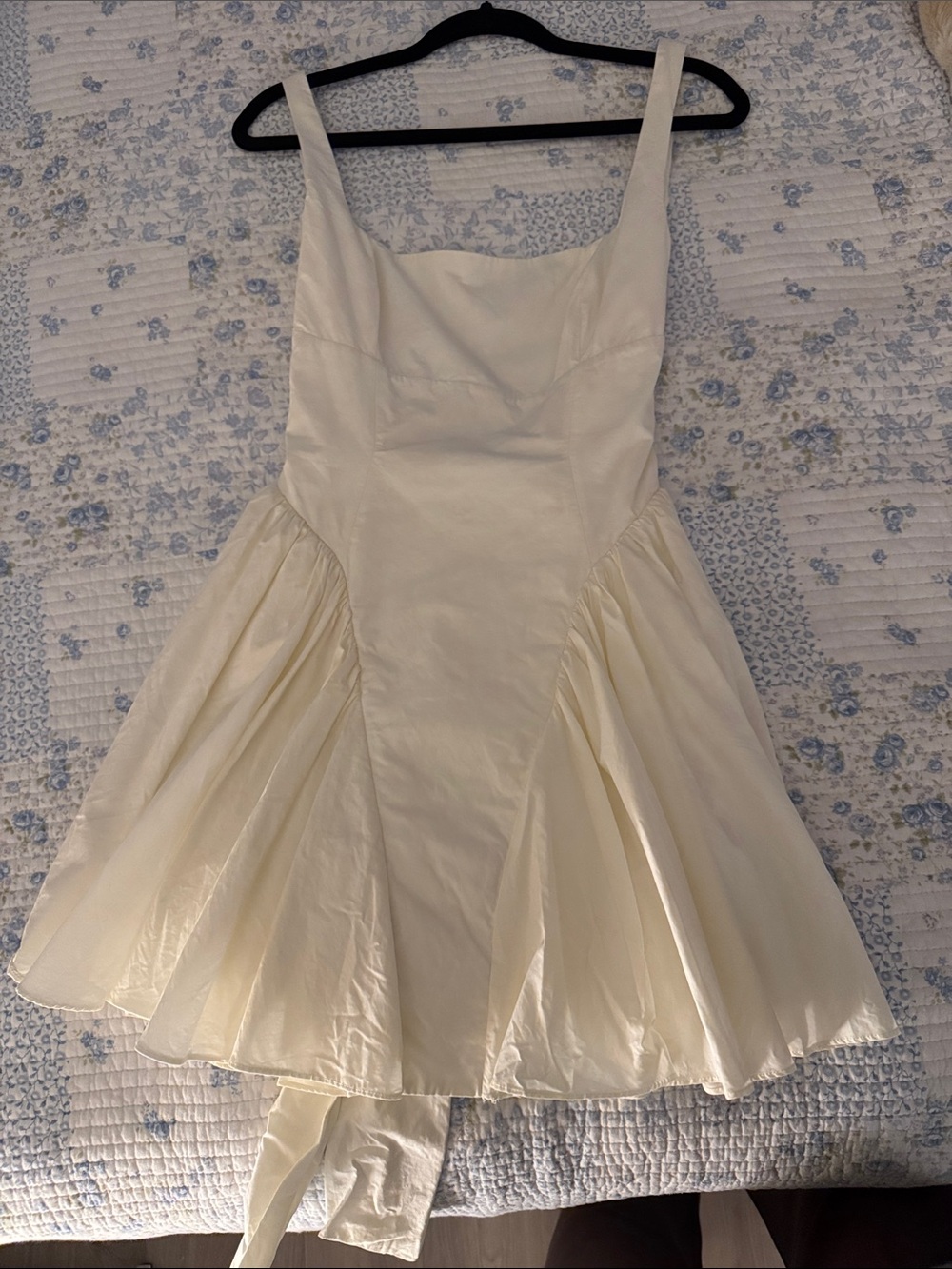 House of CB FLORIANNE Ivory Cotton Bow Mini Dress Bigger Cup